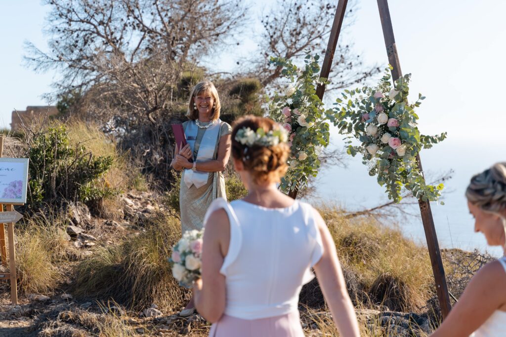Same-Sex Destination Wedding Elopement in Spain – Two Brides Tie the Knot on a Cliff Top