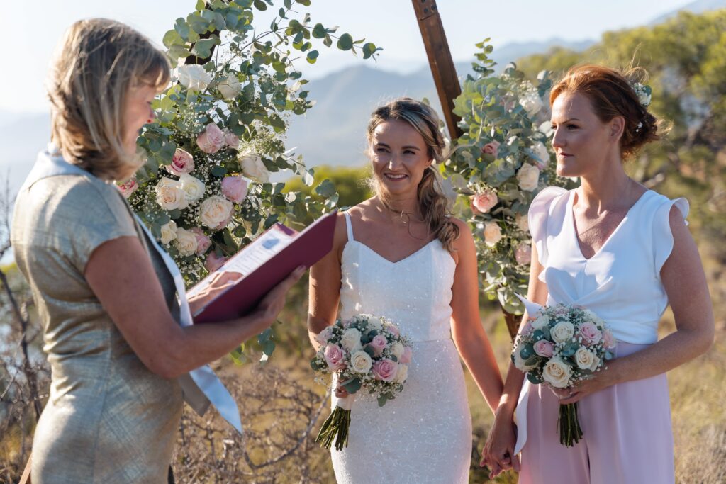 Same-Sex Destination Wedding Elopement in Spain – Two Brides Tie the Knot on a Cliff Top