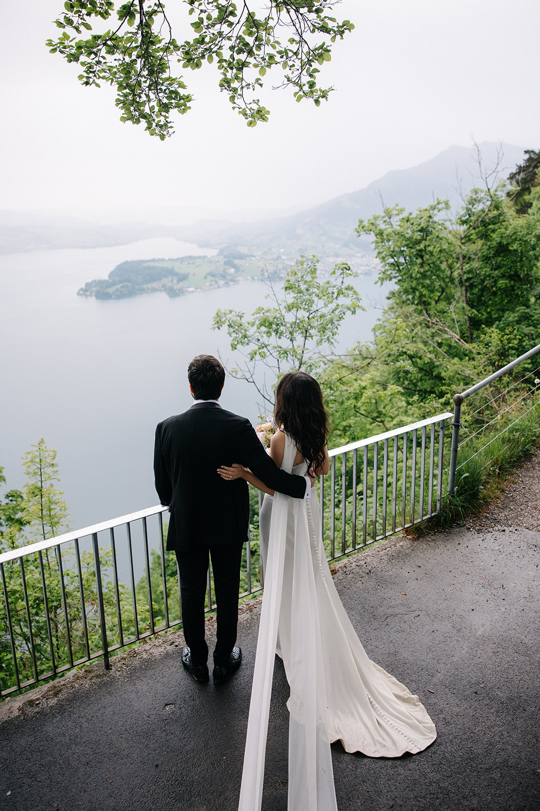 Bilingual wedding celebrant conducting a mountain ceremony in the Dolomites